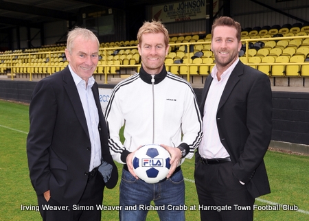 Irving Weaver, Simon Weaver and Richard Crabb at Harrogate Town FC